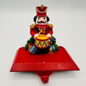 Windsor Collection Cast Iron Nutcracker Drummer Christmas Stocking Hanger VTG